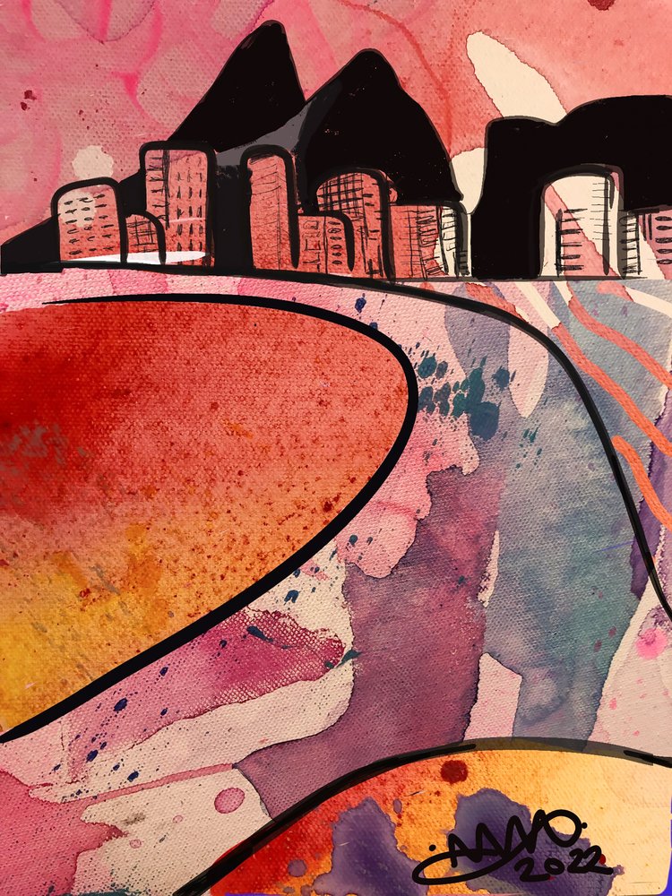 Vibrant Abstract City by Anna Viklund