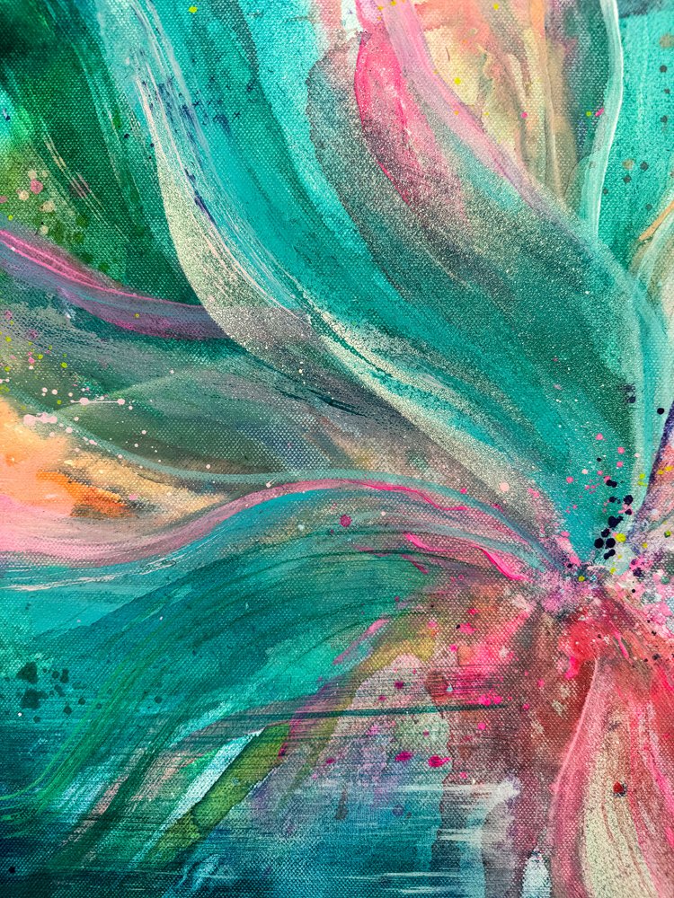Vibrant Floral Abstract by Anna Viklund