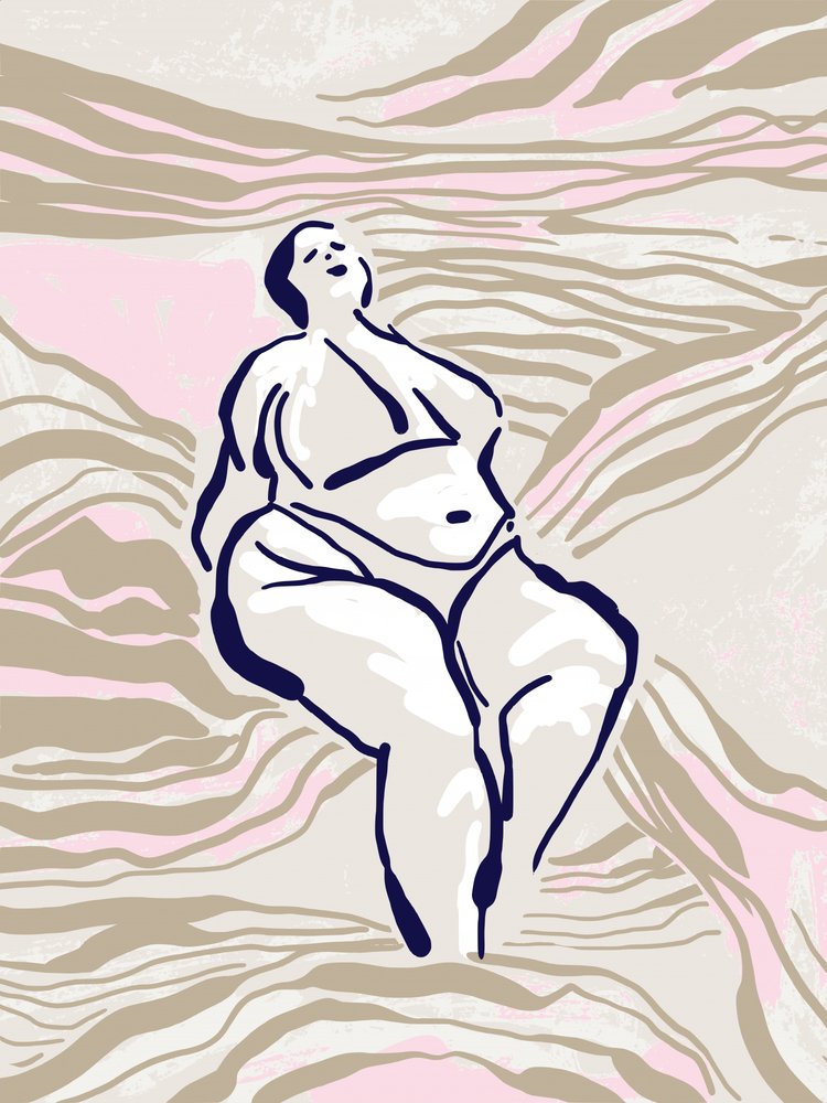 Curvy Woman Relaxing by Annick