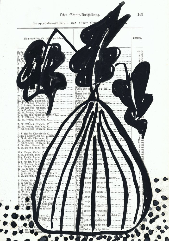 Modern Fig Line Drawing by Annick