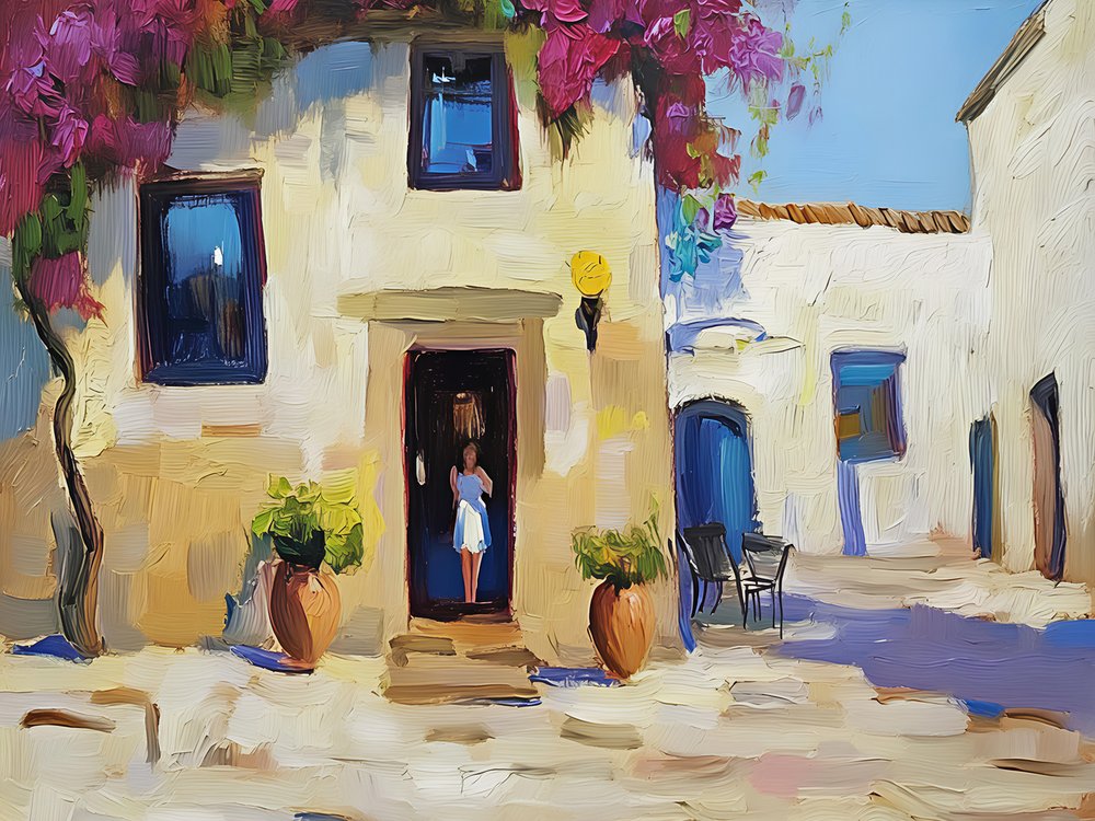 Bougainvillea Village Doorway by Avanesova Elena