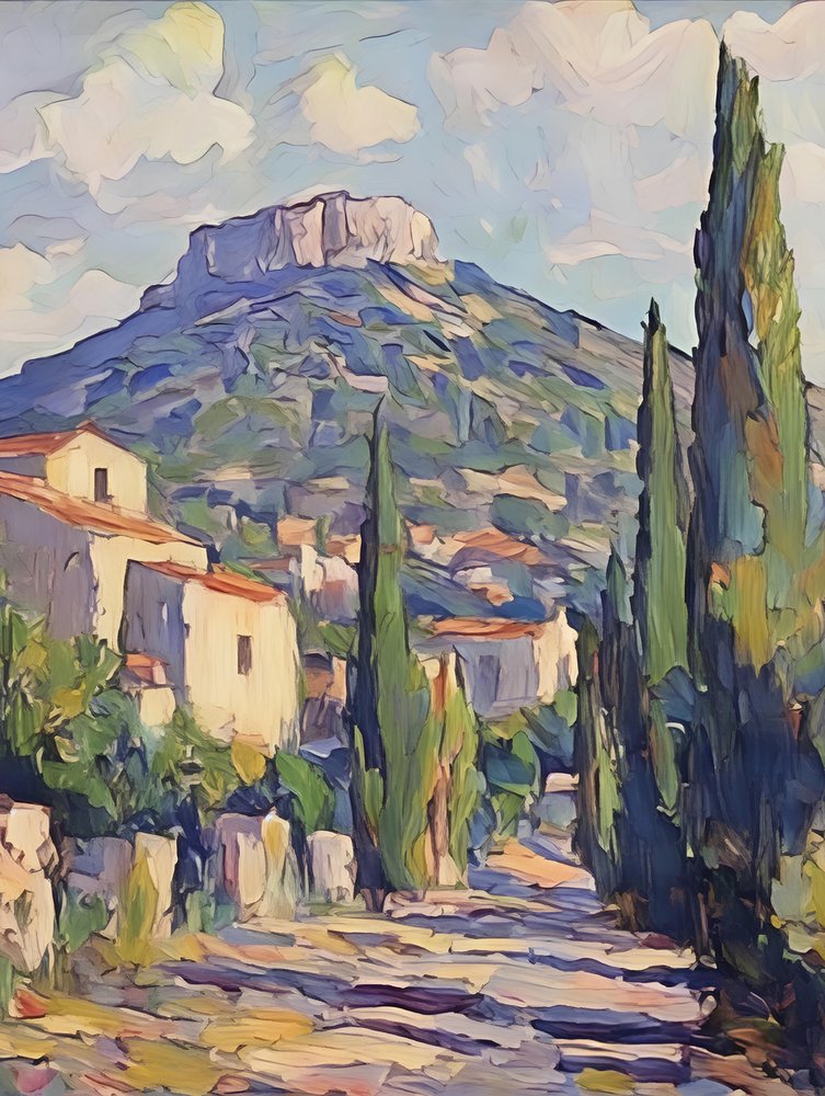 Mountain Village Cypress Path by Avanesova Elena