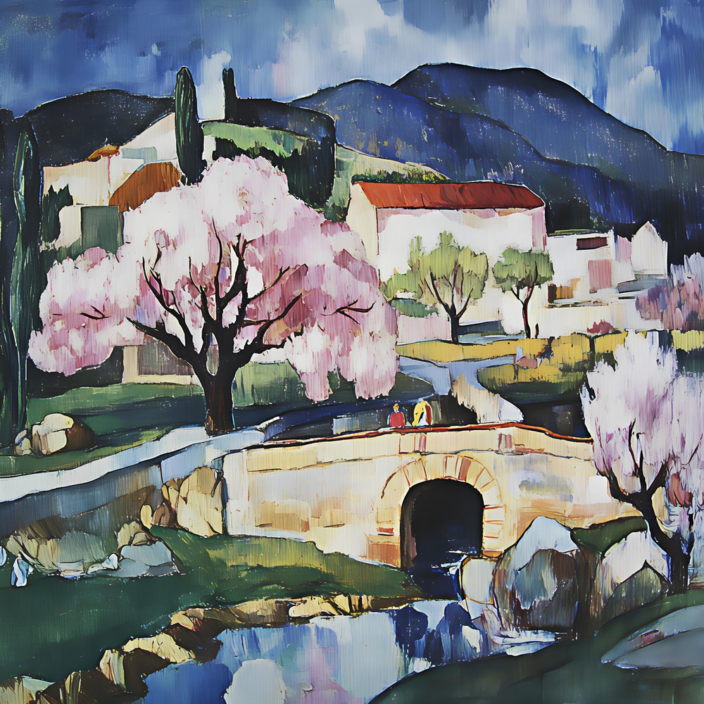 Spring Village Blossom by Avanesova Elena