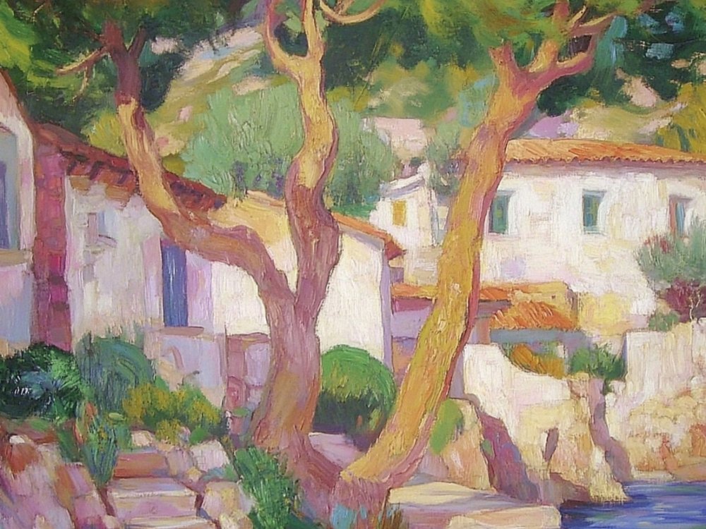 Sunny Coastal Village by Avanesova Elena