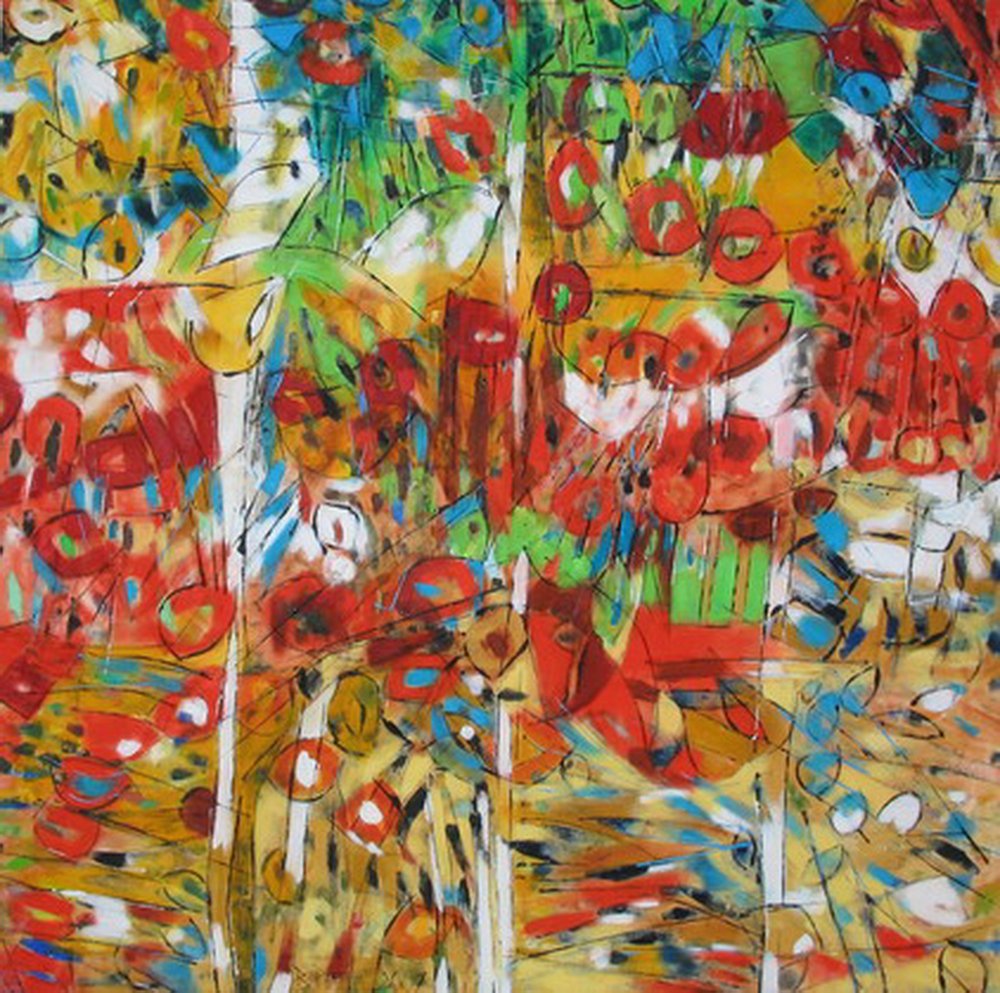 Vibrant Abstract Garden by Barbara Piatti
