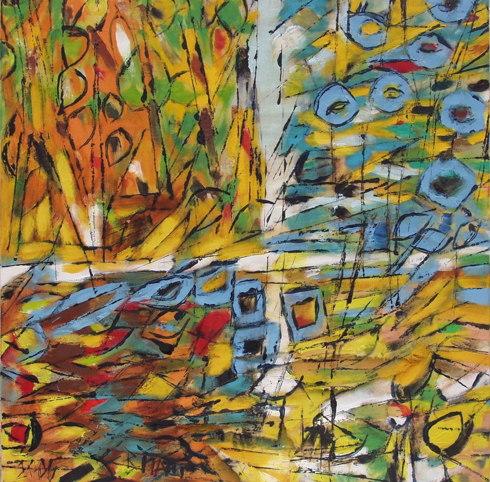 Vibrant Abstract Landscape by Barbara Piatti