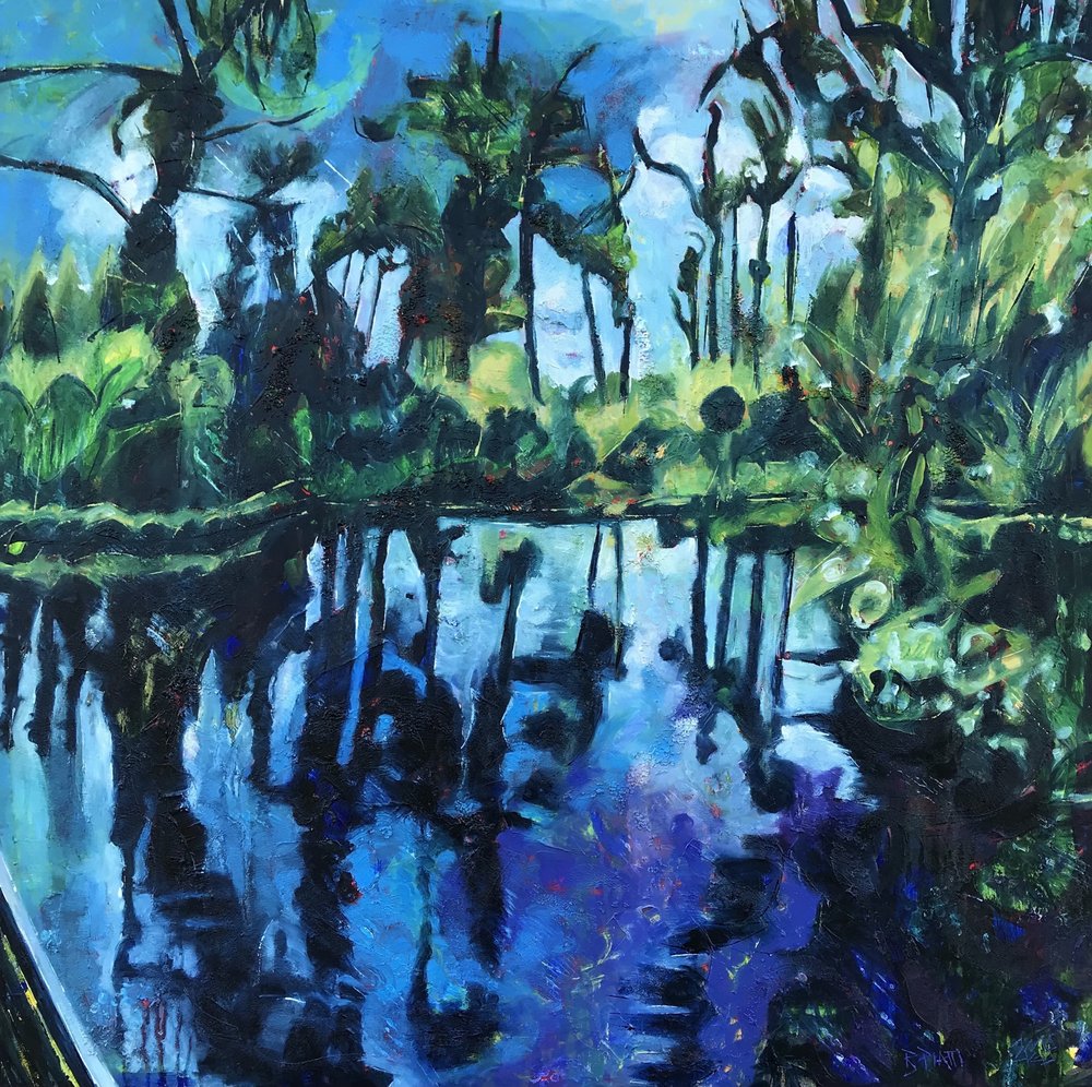 Vibrant Blue Reflections by Barbara Piatti