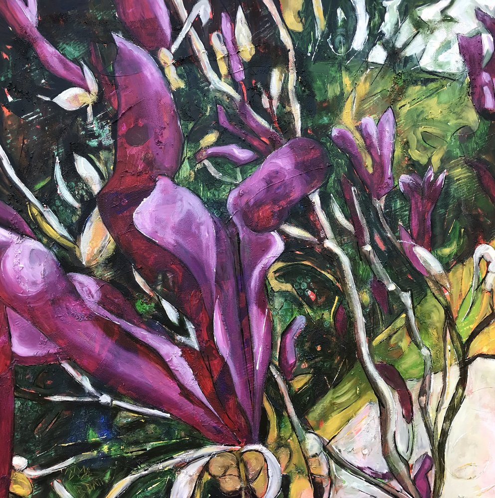 Vibrant Floral Abstract by Barbara Piatti