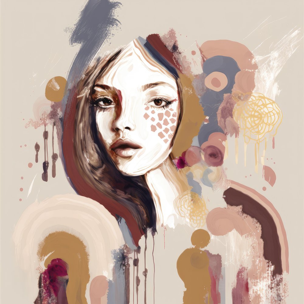 Abstract Woman Portrait by Bella Eve
