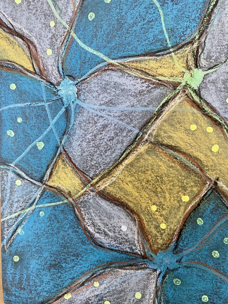 Vibrant Geometric Texture by Berit Pihl