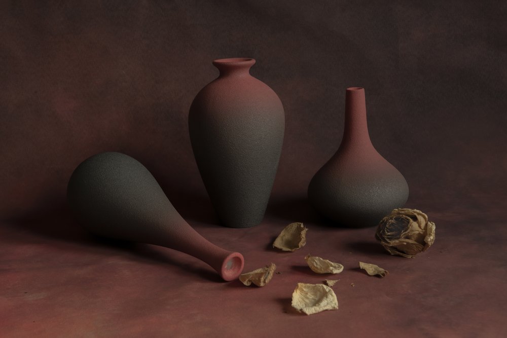 Elegant Pottery Still Life by Betty Liu