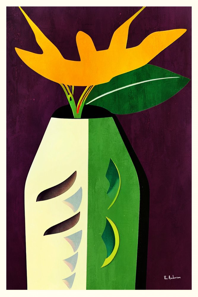 Modern Flower Still Life by Bo Anderson