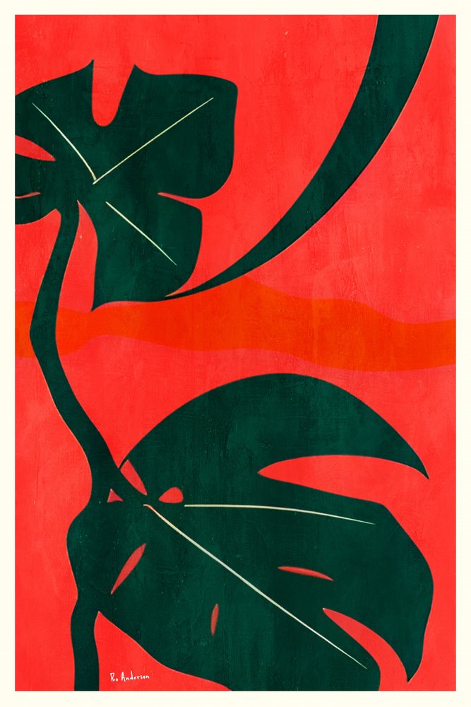 Monstera Jungle Leaves by Bo Anderson