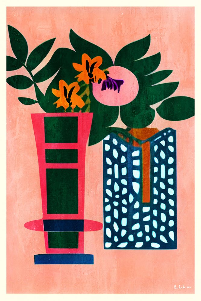 Vibrant Botanical Vases by Bo Anderson
