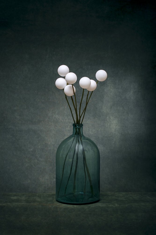Serene Green Bottle Still Life by Brig Barkow