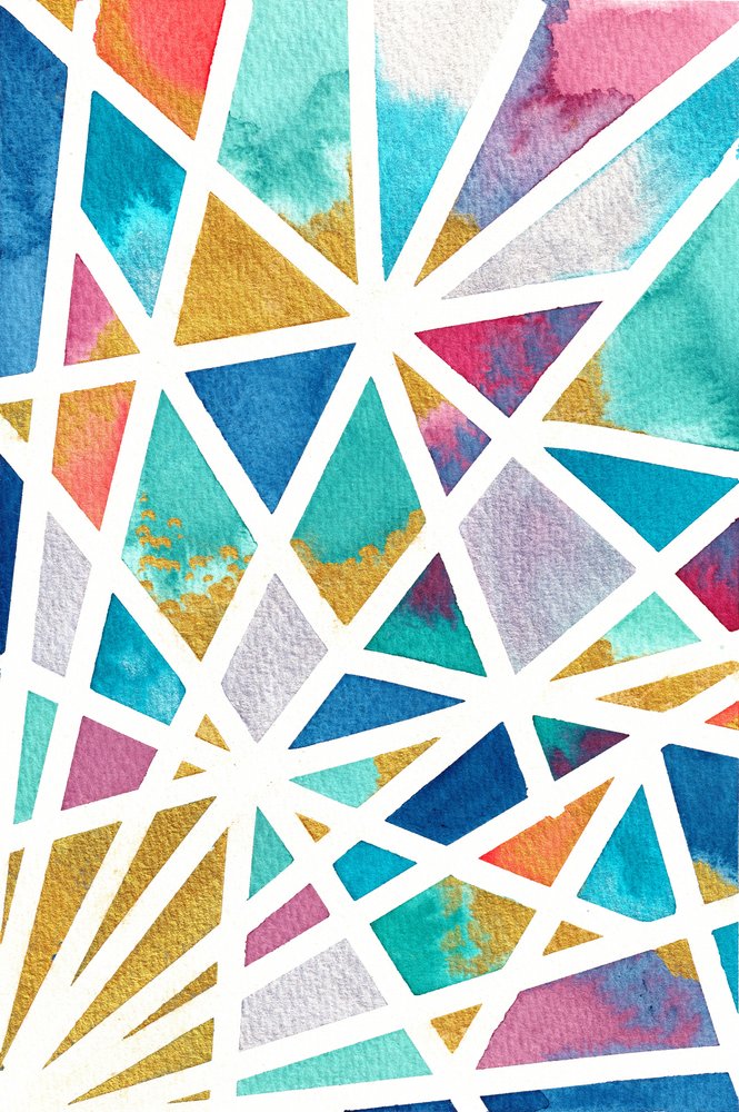 Vibrant Geometric Gold by Camille Contini