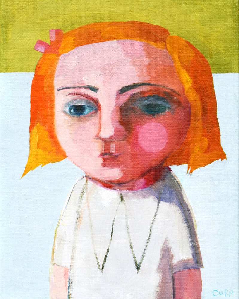 Pensive Red-Haired Girl by Caroline Roberts