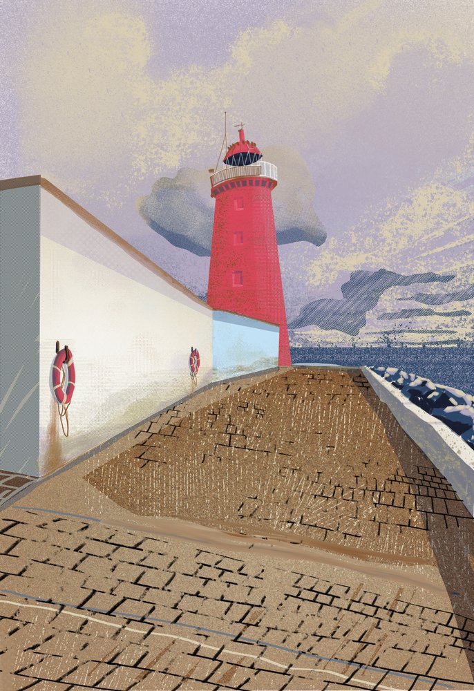 Red Lighthouse Path by Charlotte Trudgett