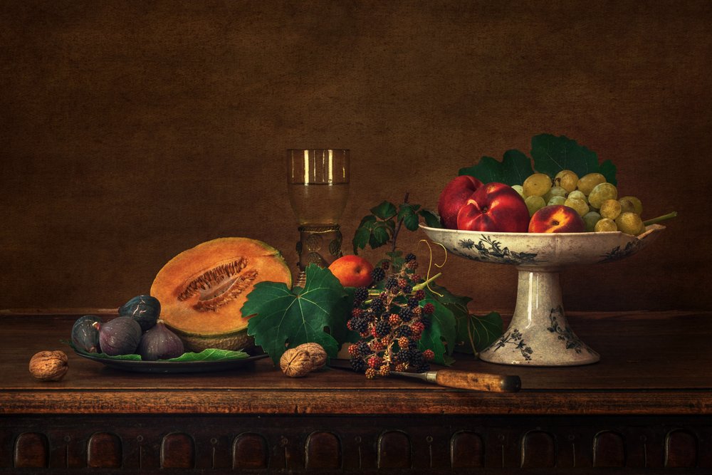 Classic Fruit Still Life by Christian MARCEL