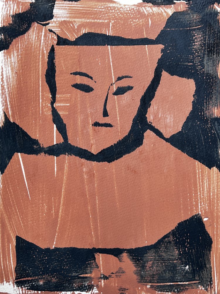 Serene Abstract Face by Christina Misuro