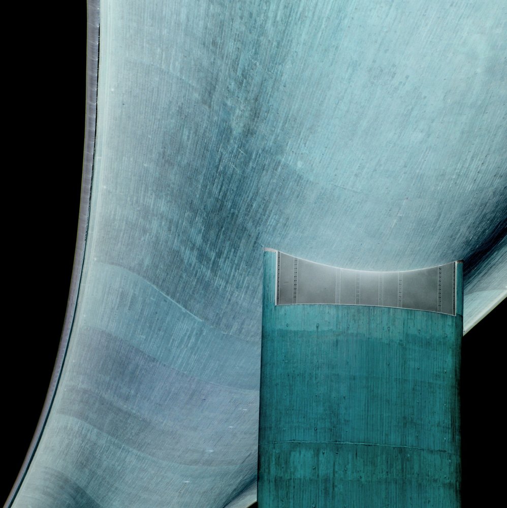 Abstract Teal Forms by Christina Sillen