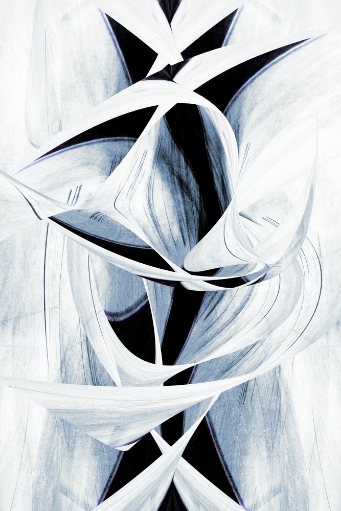 Elegant Monochrome Swirl by Christina Sillen