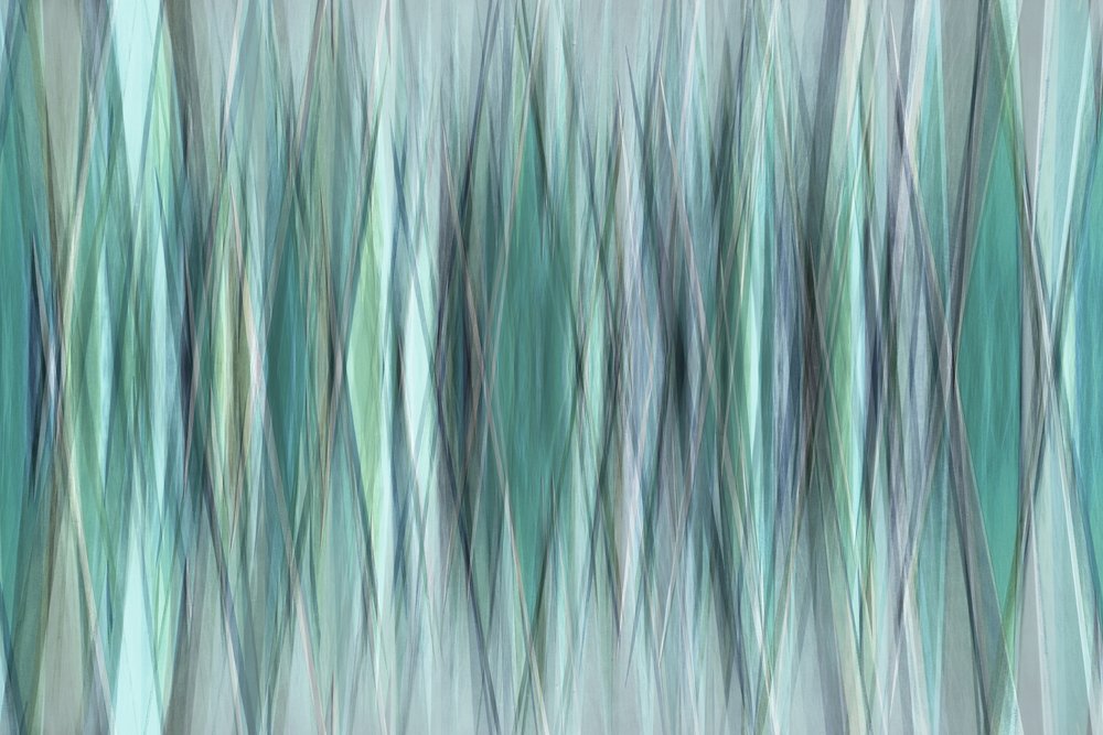 Flowing Teal Lines by Christina Sillen