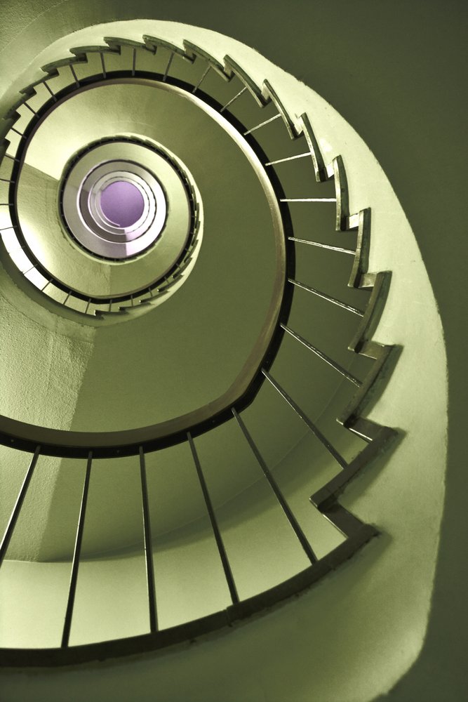 Geometric Spiral Staircase by Christina Sillen