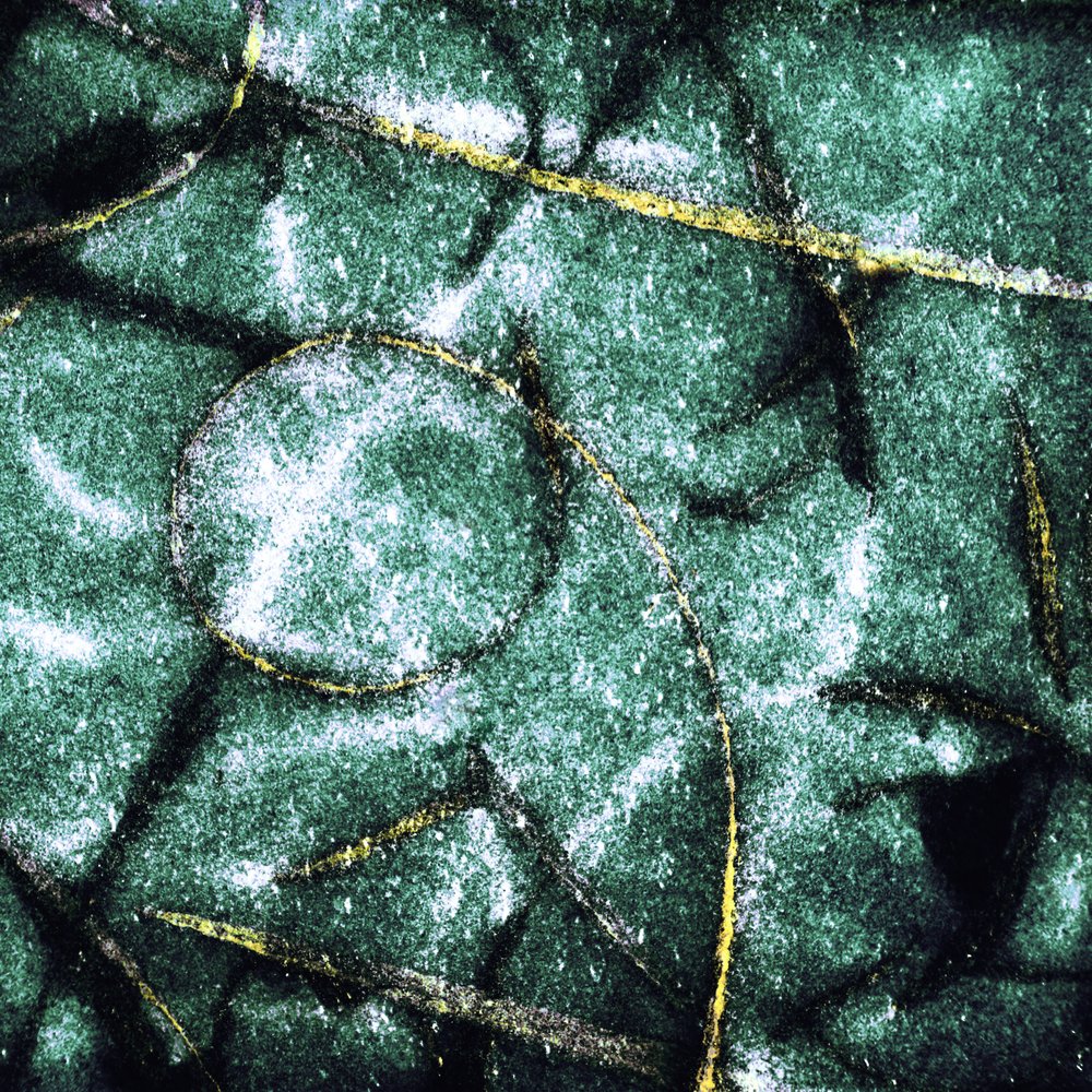 Textured Green Circles by Christina Sillen