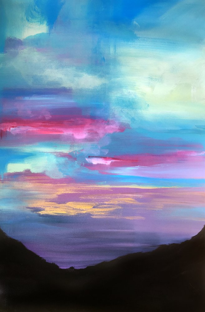 Dreamy Mountain Twilight by Christine Lindstrom