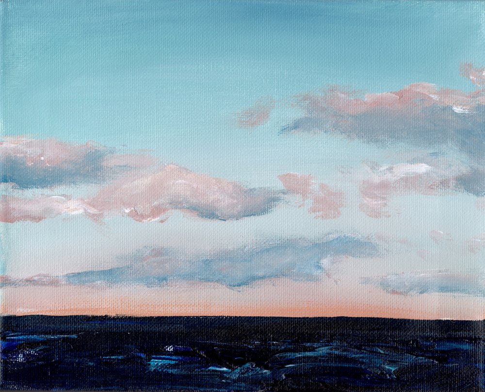 Pastel Ocean Horizon by Christine Lindstrom