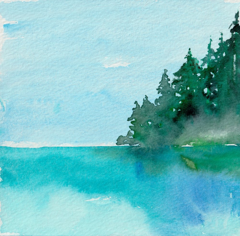 Serene Forest Reflection by Christine Lindstrom