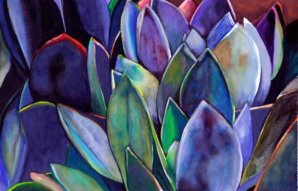 Vibrant Succulent Hues by Christine Lindstrom