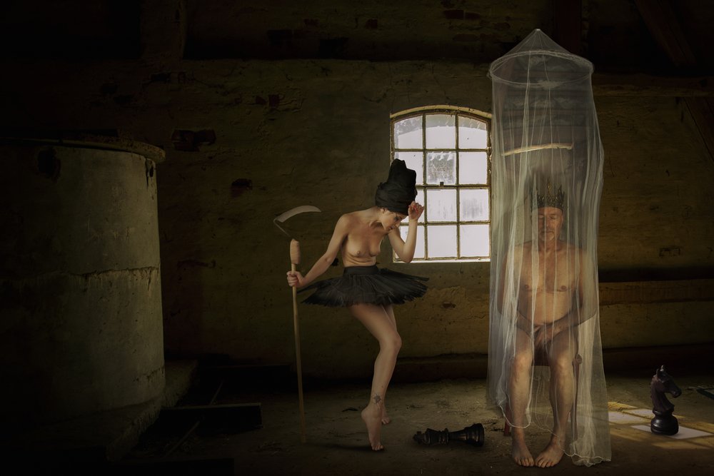 Dark Ballerina and Chess by Christine von Diepenbroek