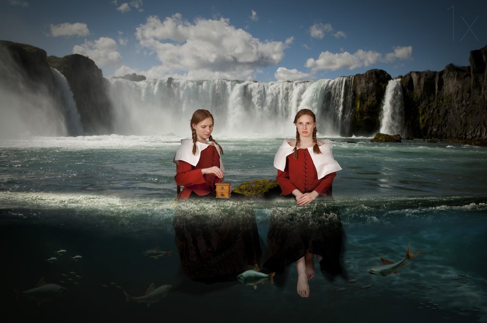 Mermaids at the Waterfall by Christine von Diepenbroek