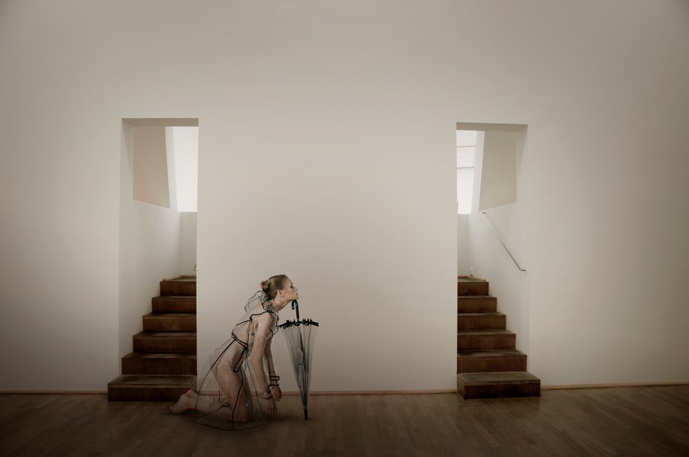 Minimalist Woman Umbrella by Christine von Diepenbroek