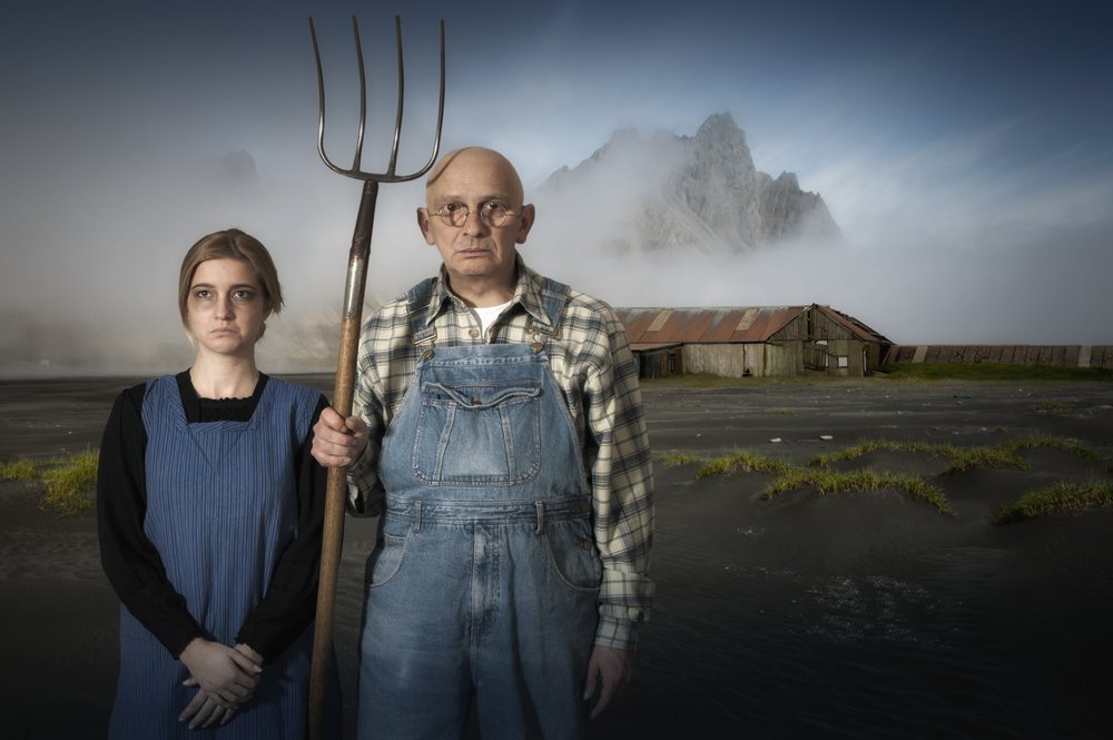 Somber Farm Couple by Christine von Diepenbroek