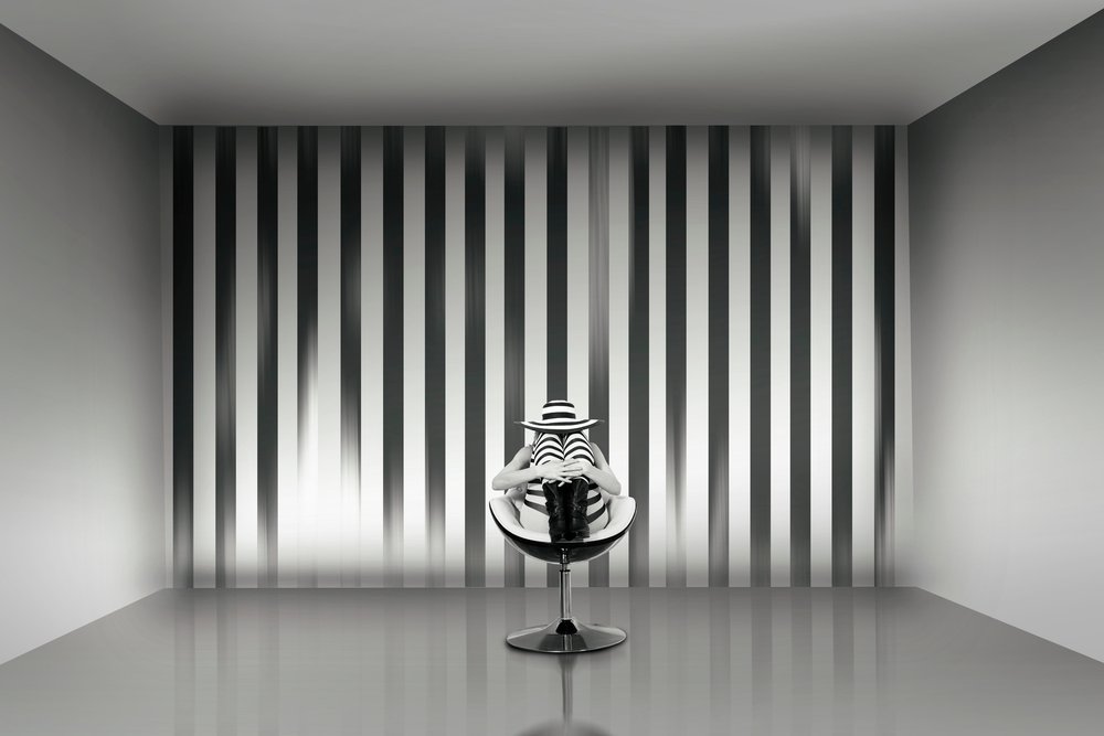 Striped Room Figure by Christine von Diepenbroek