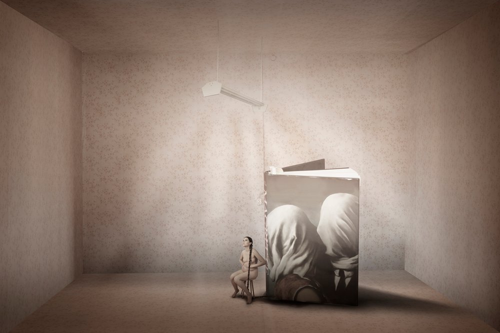 Surreal Nude Contemplation by Christine von Diepenbroek