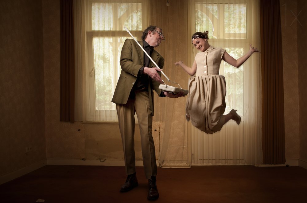 Whimsical Levitating Couple by Christine von Diepenbroek