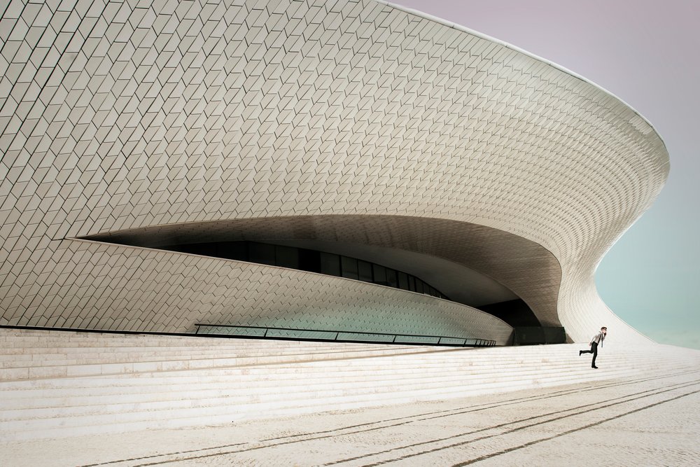 White Architectural Sweep by Christine von Diepenbroek