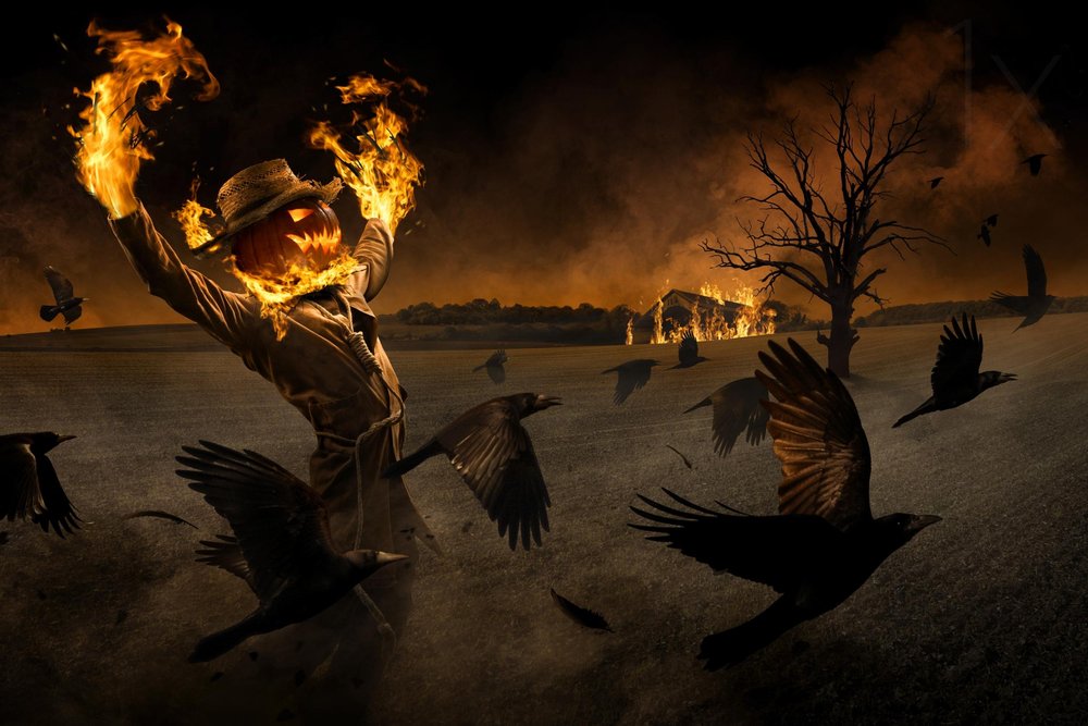 Halloween Scarecrow Inferno by Christophe Kiciak