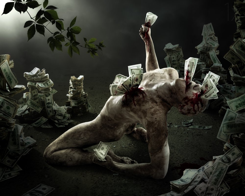 Money Consumes Human by Christophe Kiciak
