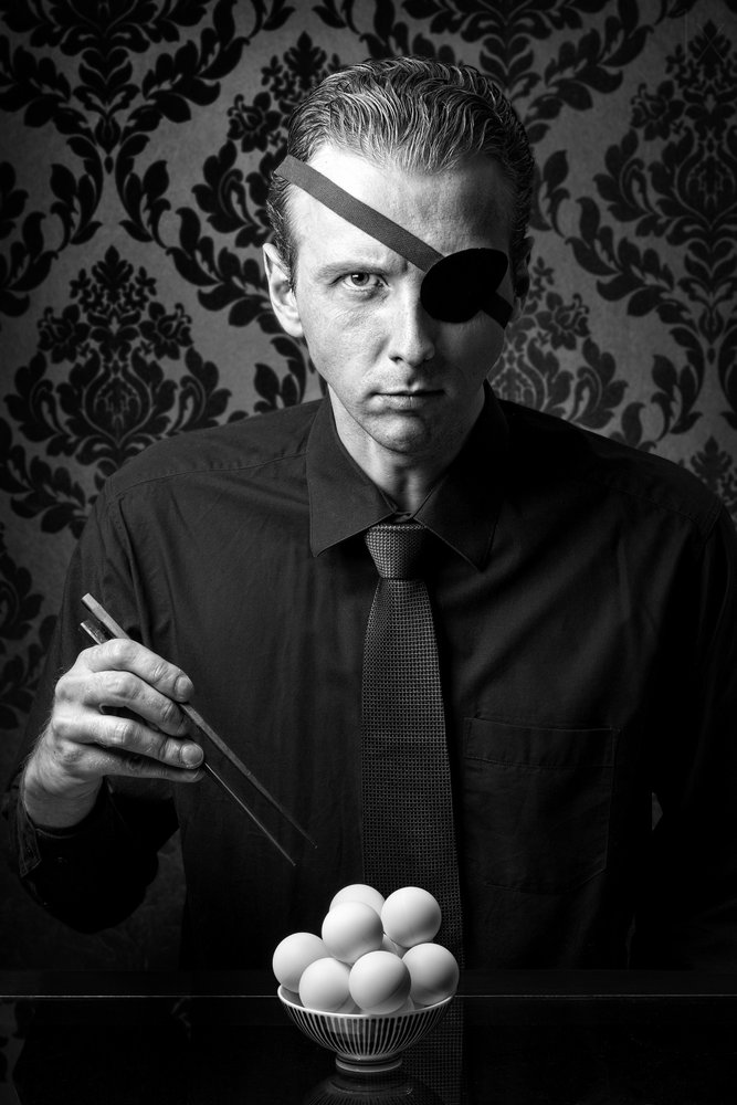 Serious Eyepatch Man by Christophe Kiciak