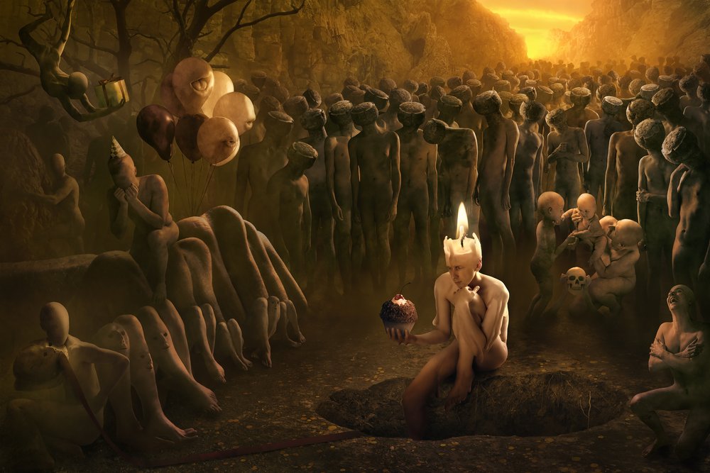 Surreal Candlelight Procession by Christophe Kiciak