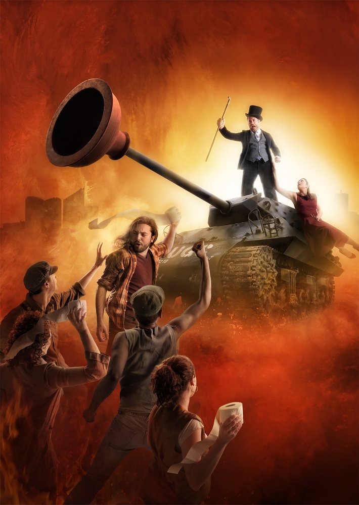 Top Hat Tank Protest by Christophe Kiciak
