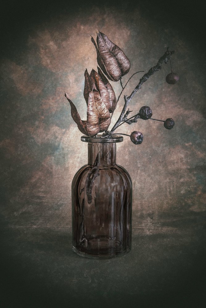 Rustic Botanical Still Life by Cicek Kiral
