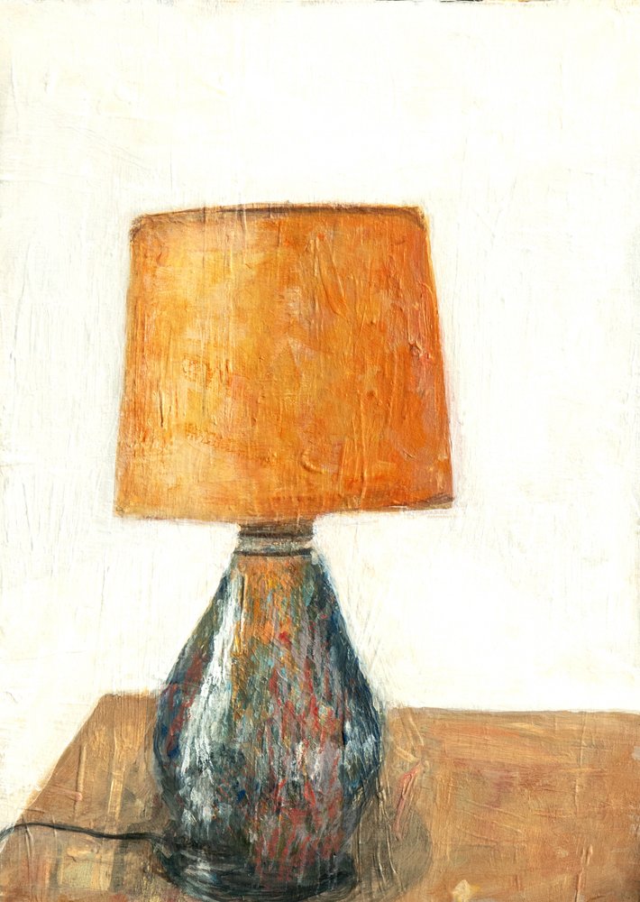 Cozy Orange Table Lamp by Claire Lerner