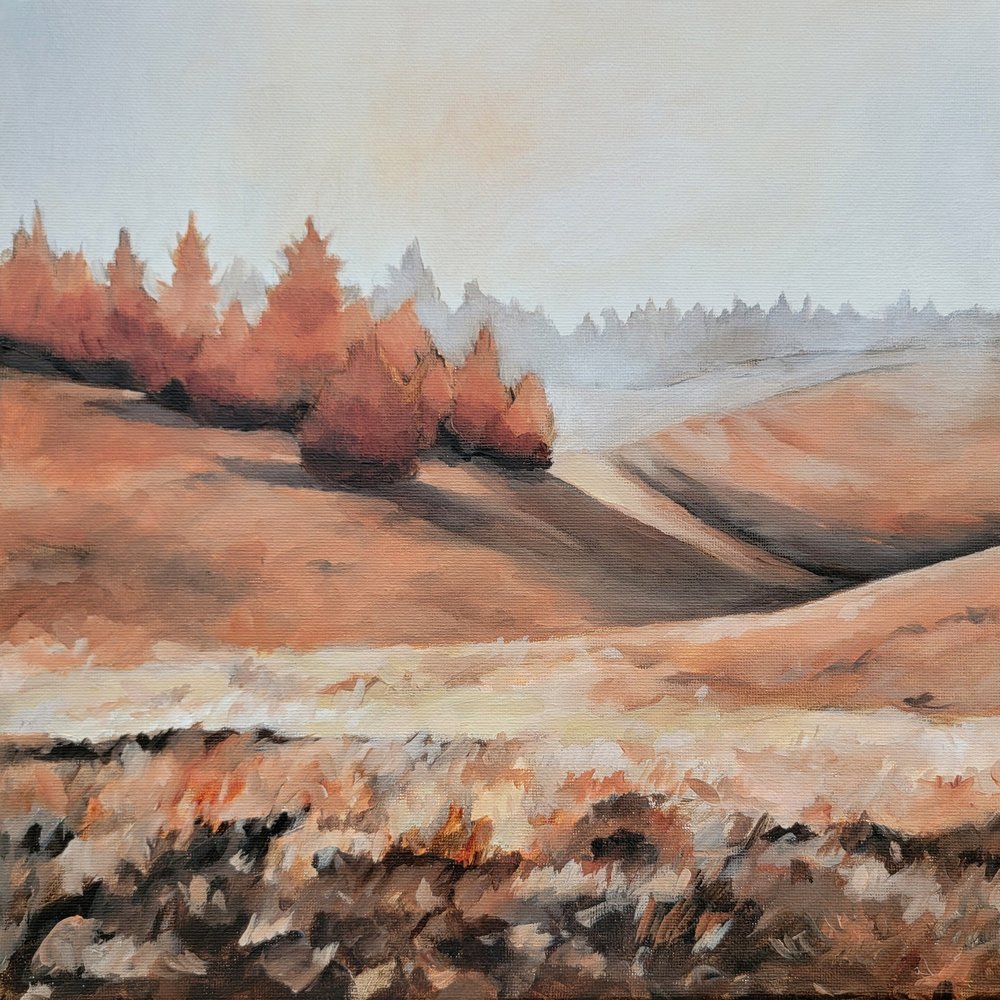 Misty Autumn Hills by Claire Whitehead
