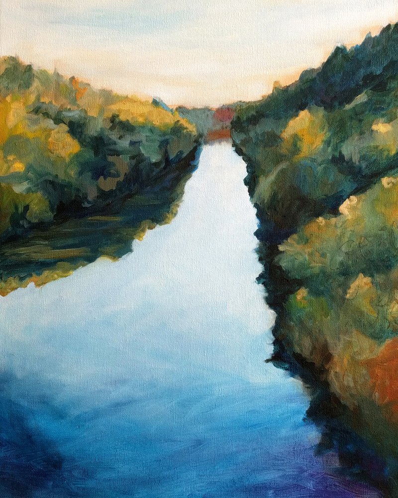 Serene Autumn River by Claire Whitehead